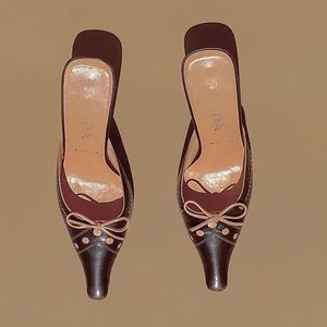 *SOLD* Vintage Prada Bow Accented mules